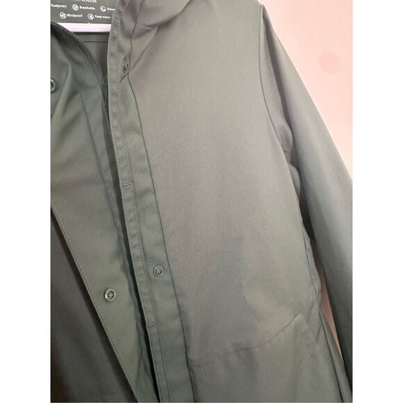 Tokyo Life Hunter Green Trench Hooded Jacket Size Large - Picture 5 of 6